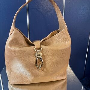 Dooney & Bourke Large Logo Latch Leather Hobo Bag